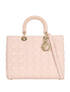 Large Lady Dior, &pound;1,100, Handbags, Pink, Leather, Front view